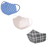 Unisex Pack Of 3 Reusable Silk and cotton Outdoor Mask for adults and children