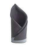 Chokore Black & Grey Silk Pocket Square - Squared line