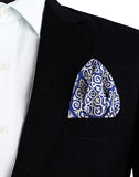 Chokore Blue & White Pocket Square - Indian at Heart line