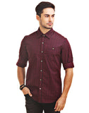 Chokore Men's Black & Red Cotton Casual Shirt