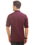 Chokore Men's Black & Red Cotton Casual Shirt