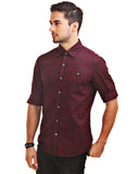 Chokore Men's Black & Red Cotton Casual Shirt