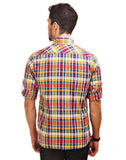 Chokore Men's  Multi-coloured Checks Cotton Casual Shirt