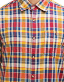 Chokore Men's  Multi-coloured Checks Cotton Casual Shirt