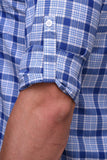 Chokore Men's Light Blue Large Check Cotton Casual Shirt