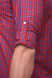 Chokore Men's Red and Blue Check Cotton Casual Shirt