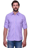 Chokore Men's Light blue and pink Check Cotton Casual Shirt