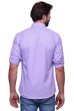 Chokore Men's Light blue and pink Check Cotton Casual Shirt