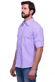 Chokore Men's Light blue and pink Check Cotton Casual Shirt