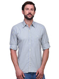 Chokore Men's Green and blue Check Cotton Casual Shirt