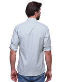 Chokore Men's Green and blue Check Cotton Casual Shirt