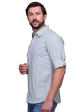 Chokore Men's Green and blue Check Cotton Casual Shirt
