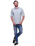 Chokore Men's Green and blue Check Cotton Casual Shirt