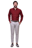Chokore Executive Collection Cotton Red Formal Shirt