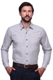 Chokore Executive Collection Cotton White and Black striped formal shirt