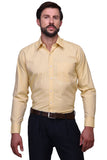 Chokore Executive Collection Cotton Yellow Formal Shirt