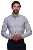 Chokore Executive Collection Cotton White and Black striped Formal Shirt