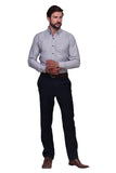 Chokore Executive Collection Cotton White and Black striped Formal Shirt