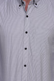 Chokore Executive Collection Cotton White and Black striped Formal Shirt