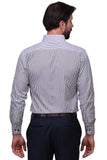 Chokore Executive Collection Cotton Black and white striped Formal Shirt