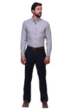 Chokore Executive Collection Cotton Black and white striped Formal Shirt