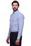 Chokore Executive Collection Cotton Light Blue and white striped Formal Shirt