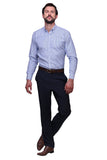 Chokore Executive Collection Cotton Light Blue and white striped Formal Shirt