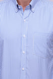 Chokore Executive Collection Cotton Light Blue and white striped Formal Shirt