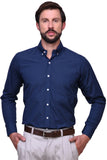 Chokore Executive Collection Cotton Small Check Navy blue formal shirt