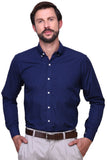 Chokore Executive Collection Cotton Small Check Navy blue formal shirt