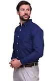 Chokore Executive Collection Cotton Small Check Navy blue formal shirt