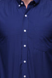 Chokore Executive Collection Cotton Small Check Navy blue formal shirt