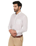 Chokore Men's White Cotton Semi-formal Shirt