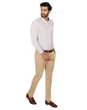 Chokore Men's White Cotton Semi-formal Shirt