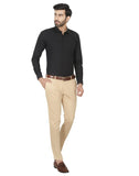 Chokore Men's Black Cotton Semi-formal Shirt