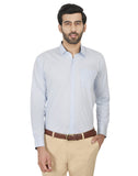 Chokore Men's Light Blue Cotton Semi-formal Shirt