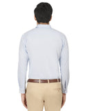 Chokore Men's Light Blue Cotton Semi-formal Shirt