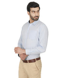 Chokore Men's Light Blue Cotton Semi-formal Shirt