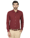 Chokore Men's Red Cotton Semi-formal Shirt
