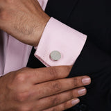 Chokore Stainless steel Silver Cufflinks For Men