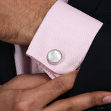 Chokore Silver color Round shape Cufflinks
