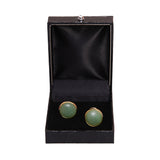 Chokore Mens Green agate stone Cufflinks