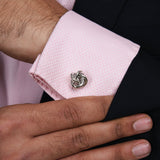 Chokore Knot Silver Cufflinks For Men