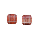 Chokore Natural Red Wooden Cufflinks For Men