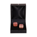 Chokore Natural Red Wooden Cufflinks For Men