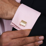 Chokore Square Shape Golden color Cufflinks For Men