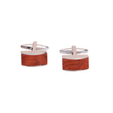 Chokore Natural Red Wooden cufflinks for men