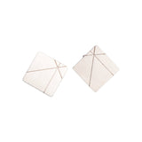 Chokore Silver color square shape Cufflinks For Men