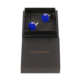 Chokore Cobalt Blue color Round shape Cufflinks
