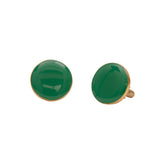 Chokore Green color Round shape Cufflinks